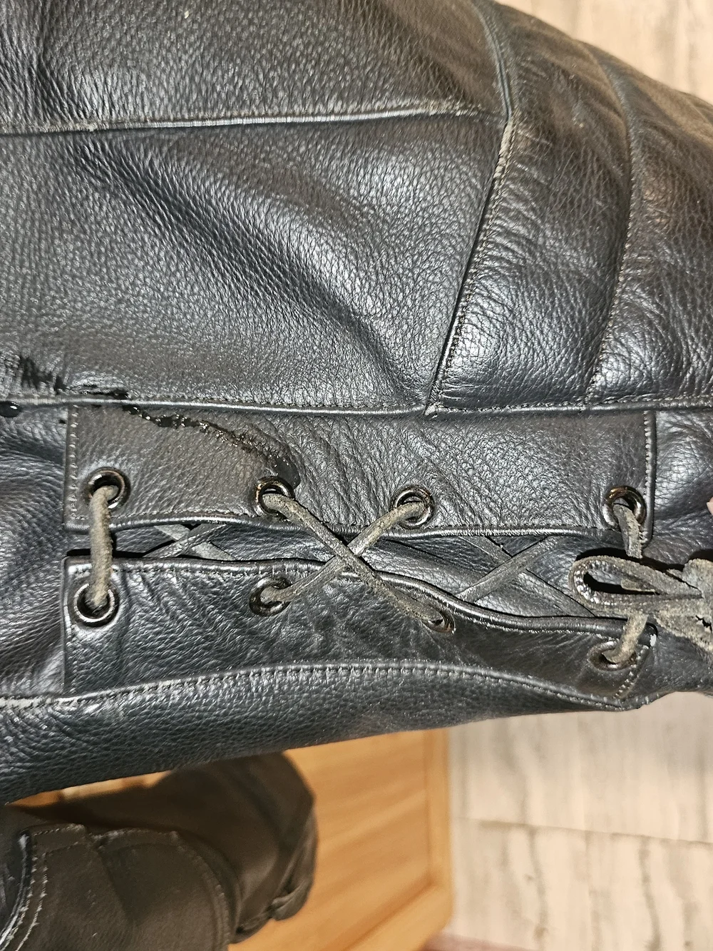 Men's Black Leather Biker Jacket